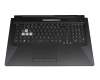 1KAHZZG008W teclado incl. topcase original Asus DE (alemán) negro/transparente/negro con retroiluminacion