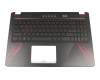 1KAHZZQ0054 teclado incl. topcase original Asus DE (alemán) negro/negro con retroiluminacion