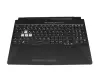 1KAHZZQG01 teclado incl. topcase original Asus DE (alemán) negro/transparente/negro con retroiluminacion