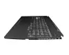 1KAHZZQG01 teclado incl. topcase original Asus DE (alemán) negro/transparente/negro con retroiluminacion