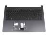 1KAJZZG061A teclado incl. topcase original Acer DE (alemán) negro/negro