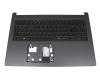 1KAJZZG0626 teclado incl. topcase original Acer DE (alemán) negro/canaso con retroiluminacion