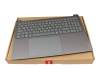 22293596 teclado incl. topcase original Lenovo DE (alemán) gris/canaso con retroiluminacion