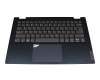 26P0299 teclado incl. topcase original Lenovo US (Inglés) gris/azul con retroiluminacion