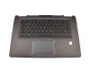 2FA1R0000100 teclado incl. topcase original Lenovo DE (alemán) negro/canaso con retroiluminacion