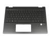 2H-BBJGMW63111 teclado incl. topcase original HP DE (alemán) negro/negro con retroiluminacion