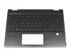2H-BBJGMW63111 teclado incl. topcase original HP DE (alemán) negro/negro con retroiluminacion