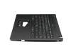 336171164 teclado incl. topcase original Acer DE (alemán) negro/negro con retroiluminacion