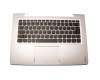 35046996 teclado incl. topcase original Medion DE (alemán) negro/plateado con retroiluminacion borde de plata
