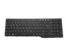 38041090 teclado original Fujitsu DE (alemán) negro/negro/mate