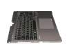 38047370 teclado incl. topcase original Fujitsu DE (alemán) negro/plateado con retroiluminacion