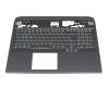 38F1PAM7601 teclado incl. topcase original Acer DE (alemán) negro/negro con retroiluminacion