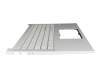 39XJETAJN10 teclado incl. topcase original Asus DE (alemán) plateado/plateado con retroiluminacion