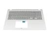 39XKUTAJNK0 teclado incl. topcase original Asus DE (alemán) gris/plateado