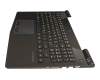 40063626 teclado incl. topcase original Medion DE (alemán) negro/negro con retroiluminacion