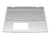 442.0GB09.XXXX teclado incl. topcase original HP DE (alemán) plateado/plateado con retroiluminacion (UMA)