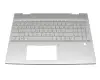 442.0GB09.XXXX teclado incl. topcase original HP DE (alemán) plateado/plateado con retroiluminacion (UMA)