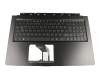 450.0B204.001 teclado incl. topcase original Acer DE (alemán) negro/negro con retroiluminacion