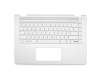 4600BZ0C00023 teclado incl. topcase original HP DE (alemán) plateado/plateado con retroiluminacion