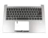 4600E7020002 teclado incl. topcase original Acer DE (alemán) negro/plateado con retroiluminacion