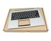 4600JU020003 teclado incl. topcase original Acer FR (francés) negro/plateado con retroiluminacion