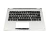 4600JU020003 teclado incl. topcase original Acer FR (francés) negro/plateado con retroiluminacion