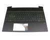 46G3HTATP2A teclado incl. topcase original HP DE (alemán) negro/negro con retroiluminacion