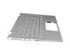 46M.0E8CS.0185 teclado incl. topcase original HP DE (alemán) plateado/plateado con retroiluminacion