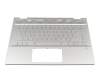 46M0E8CS0185 teclado incl. topcase original HP DE (alemán) plateado/plateado con retroiluminacion