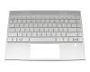 46M0G9CS0006 teclado incl. topcase original HP DE (alemán) plateado/plateado con retroiluminacion