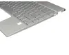 46M0G9CS0006 teclado incl. topcase original HP DE (alemán) plateado/plateado con retroiluminacion