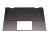 490.0MJ07 teclado incl. topcase original HP DE (alemán) negro/negro con retroiluminacion