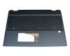 4AX38TATP80 teclado incl. topcase original HP DE (alemán) negro/azul con retroiluminacion