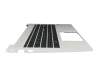 4BX8QTATP40 teclado incl. topcase HP DE (alemán) negro/plateado con retroiluminacion