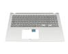 4HXKUKSJN00 teclado incl. topcase original Asus DE (alemán) gris/plateado