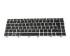 55310-T745GB teclado HP DE (alemán) negro/plateado con retroiluminacion y mouse-stick