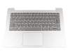 5CB0R0754B teclado incl. topcase original Lenovo DE (alemán) gris/plateado con retroiluminacion