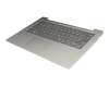 5CB0R07724 teclado incl. topcase original Lenovo DE (alemán) gris/plateado