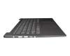 5CB0R11734 teclado incl. topcase original Lenovo DE (alemán) gris/canaso con retroiluminacion (fingerprint)