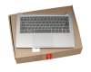5CB0R12055 teclado incl. topcase original Lenovo DE (alemán) gris/plateado con retroiluminacion (fingerprint)