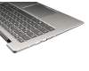 5CB0R12055 teclado incl. topcase original Lenovo DE (alemán) gris/plateado con retroiluminacion (fingerprint)