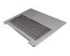 5CB0R16741 teclado incl. topcase original Lenovo DE (alemán) gris/plateado con retroiluminacion