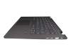 5CB0R47328 teclado incl. topcase original Lenovo DE (alemán) gris/canaso con retroiluminacion