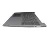 5CB0S16839 teclado incl. topcase original Lenovo DE (alemán) gris/plateado