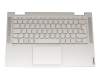 5CB0U43970 teclado incl. topcase original Lenovo DE (alemán) plateado/plateado con retroiluminacion