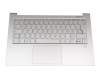 5CB0U44258 teclado incl. topcase original Lenovo DE (alemán) plateado/plateado con retroiluminacion