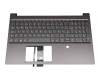 5CB0W43586 teclado incl. topcase original Lenovo DE (alemán) gris/canaso con retroiluminacion