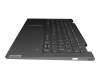 5CB1A14282 teclado incl. topcase original Lenovo DE (alemán) gris/canaso con retroiluminacion