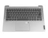 5CB1C04869 teclado incl. topcase original Lenovo DE (alemán) gris/plateado con retroiluminacion