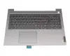 5CB1D70715 teclado incl. topcase original Lenovo DE (alemán) gris/canaso con retroiluminacion